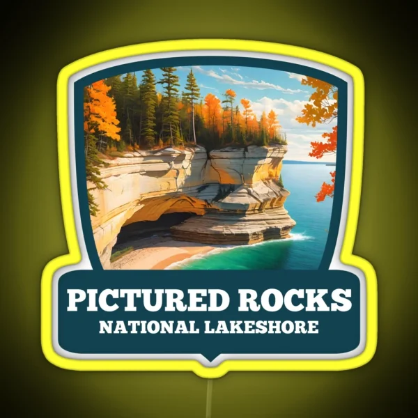 Pictured Rocks National Lakeshore RGB Neon Sign