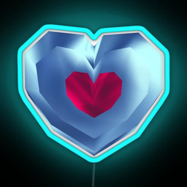 Piece Of Heart 64 Style RGB Neon Sign