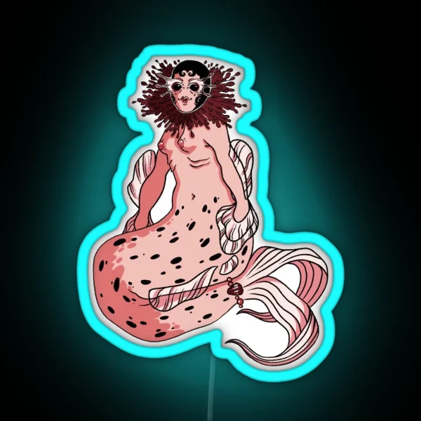 Pierrot Mermaid RGB Neon Sign