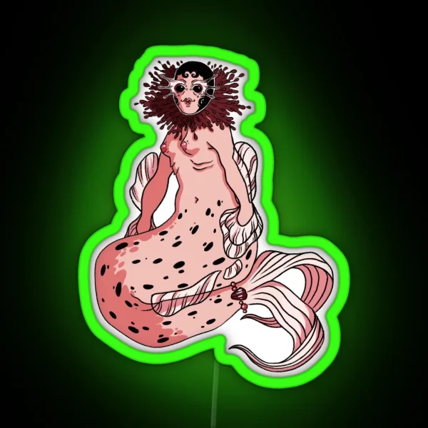 Pierrot Mermaid RGB Neon Sign