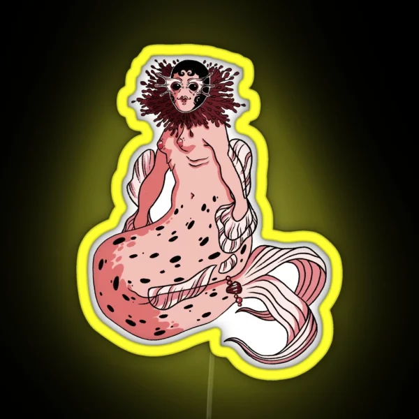 Pierrot Mermaid RGB Neon Sign