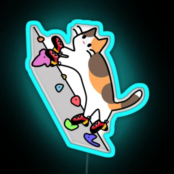 Pies De Gato No Words RGB Neon Sign