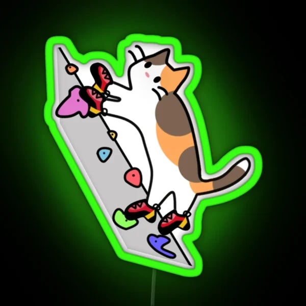 Pies De Gato No Words RGB Neon Sign