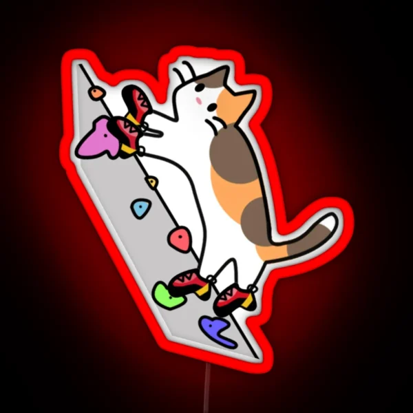 Pies De Gato No Words RGB Neon Sign