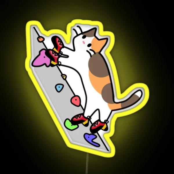Pies De Gato No Words RGB Neon Sign