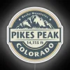 Vibrant RGB neon sign inspired by Colorado's iconic Pikes Peak.