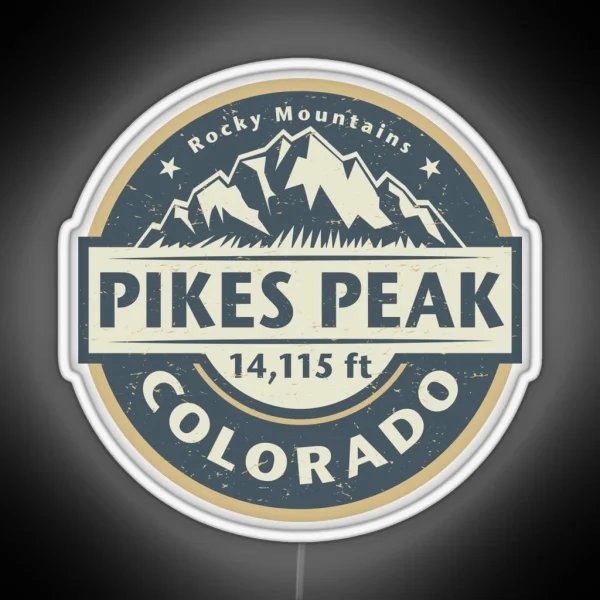 Pikes Peak Colorado RGB Neon Sign