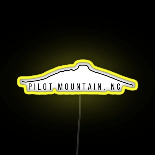 Pilot Mountain North Carolina RGB Neon Sign