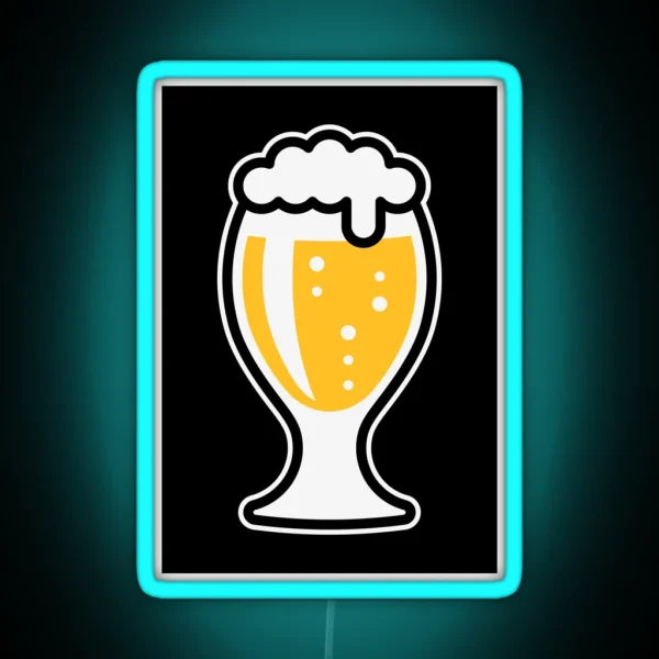 Pilsner Glass Bulbous Beer Drinker Pils Beer Glass 3C RGB Neon Sign