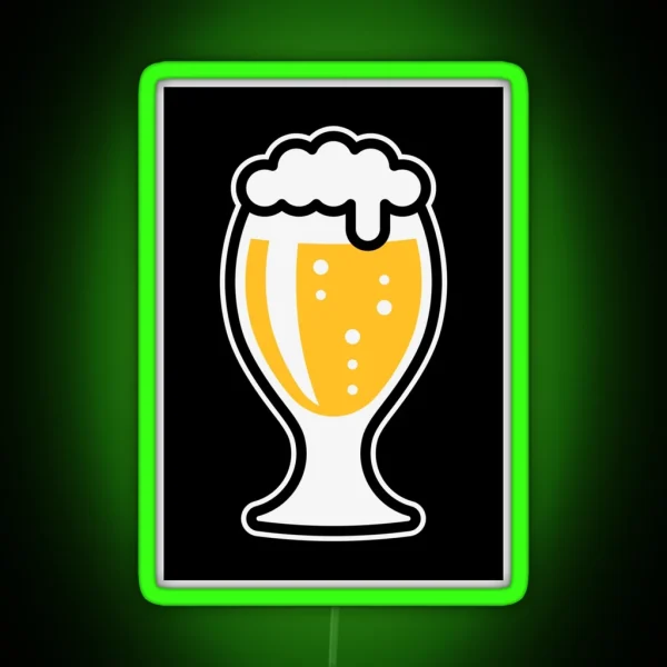 Pilsner Glass Bulbous Beer Drinker Pils Beer Glass 3C RGB Neon Sign