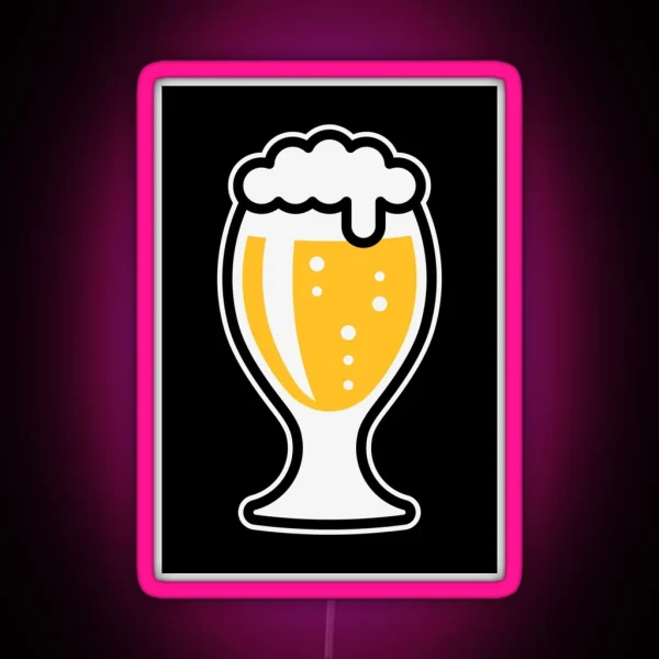 Pilsner Glass Bulbous Beer Drinker Pils Beer Glass 3C RGB Neon Sign