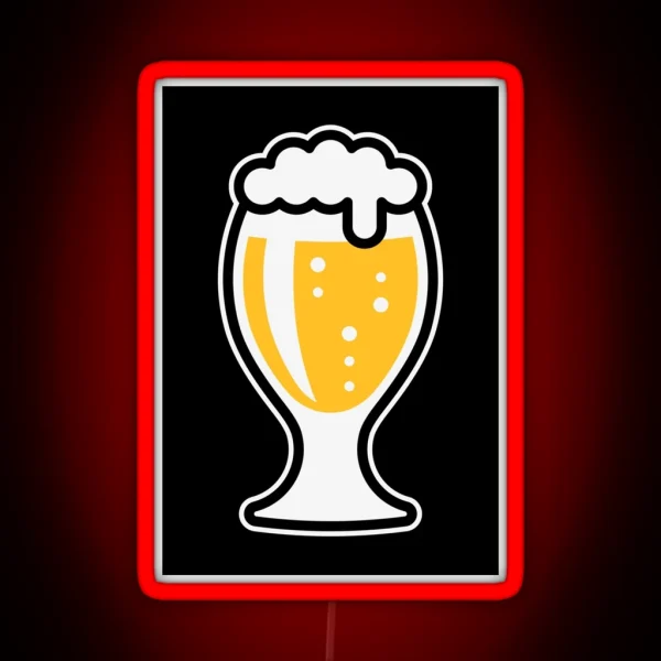 Pilsner Glass Bulbous Beer Drinker Pils Beer Glass 3C RGB Neon Sign