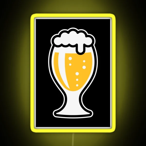Pilsner Glass Bulbous Beer Drinker Pils Beer Glass 3C RGB Neon Sign