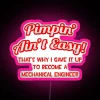 Mechanical Engineer RGB Neon Sign with Modern Artistic Pixelated Design