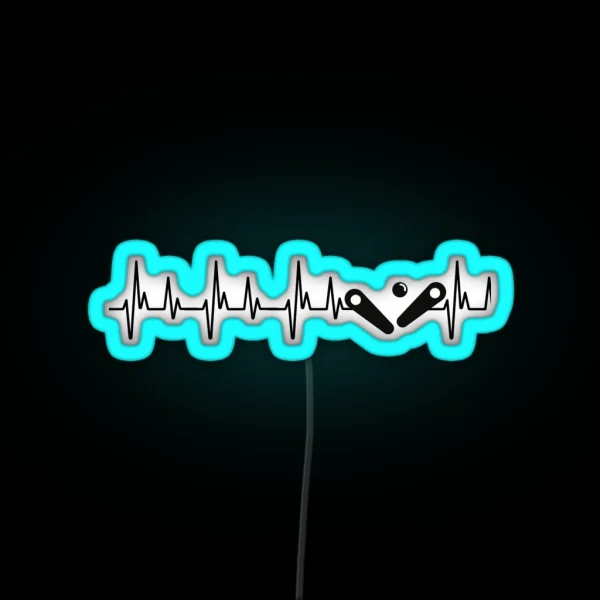 Pinball Heartbeat Pinball Machine Lover RGB Neon Sign