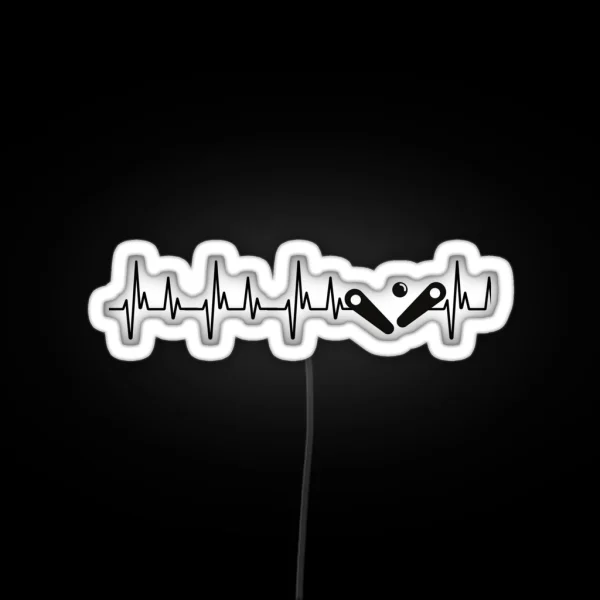 Pinball Heartbeat Pinball Machine Lover RGB Neon Sign