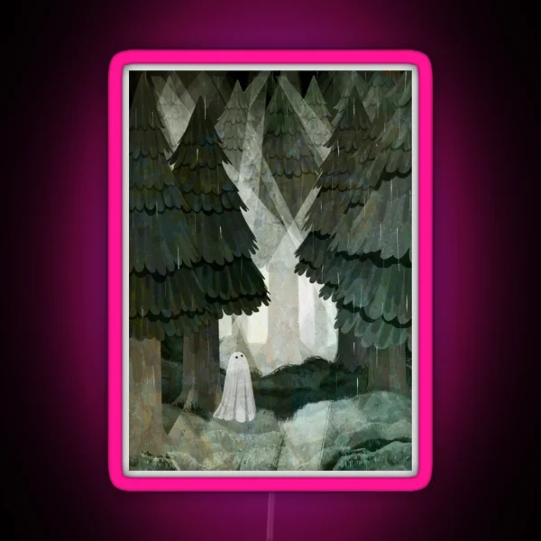 Pine Forest Clearing RGB Neon Sign