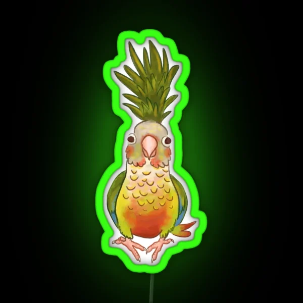 Pineapple Conure RGB Neon Sign