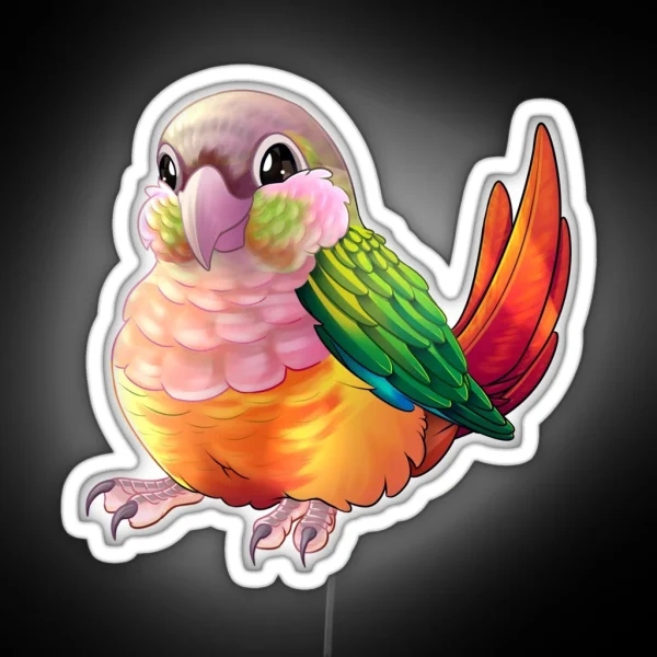 Pineapple Green Cheek Conure Recolour RGB Neon Sign