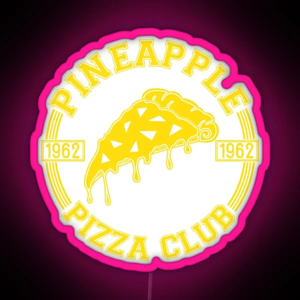 Pineapple Pizza Club RGB Neon Sign