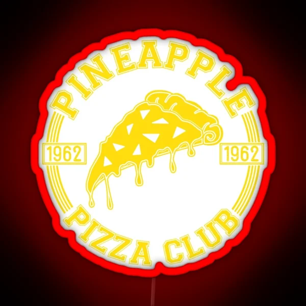 Pineapple Pizza Club RGB Neon Sign