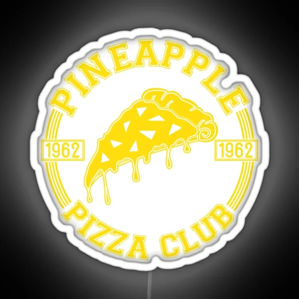 Pineapple Pizza Club RGB Neon Sign