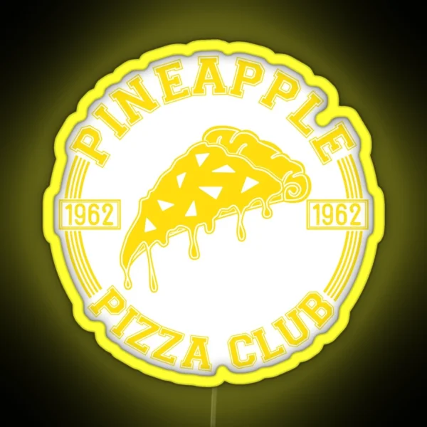 Pineapple Pizza Club RGB Neon Sign