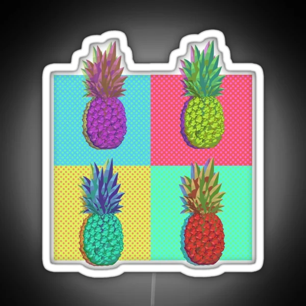 Pineapple Pop Art RGB Neon Sign