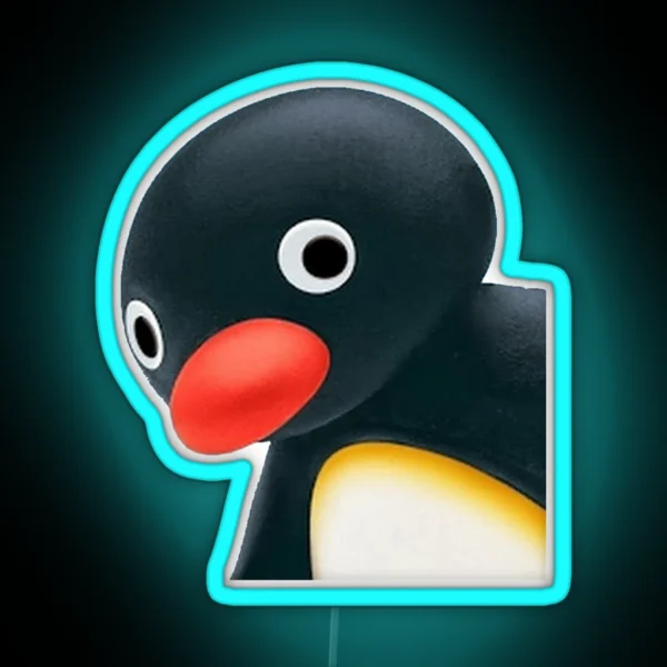 Pingu Peeker RGB Neon Sign