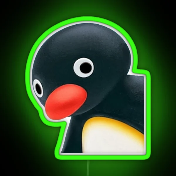 Pingu Peeker RGB Neon Sign