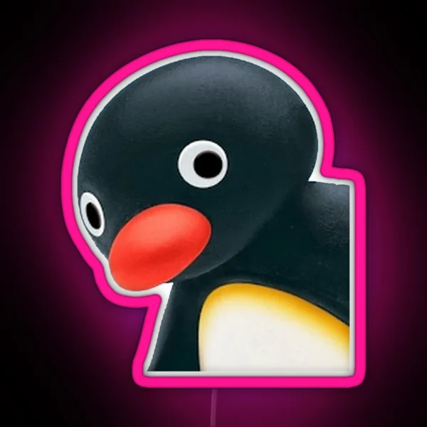 Pingu Peeker RGB Neon Sign