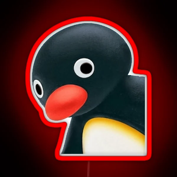 Pingu Peeker RGB Neon Sign