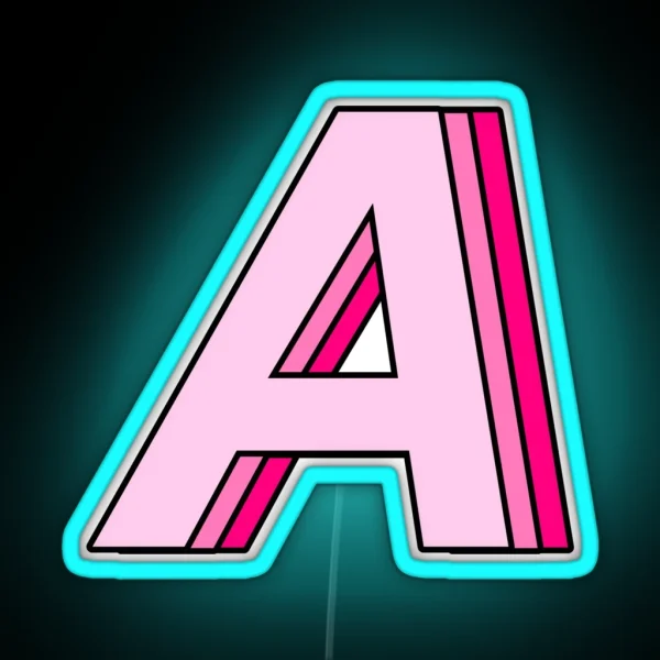 Pink A RGB Neon Sign