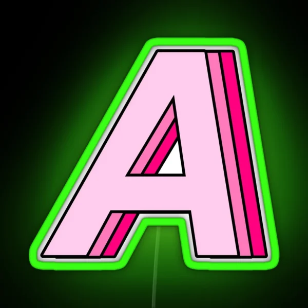 Pink A RGB Neon Sign