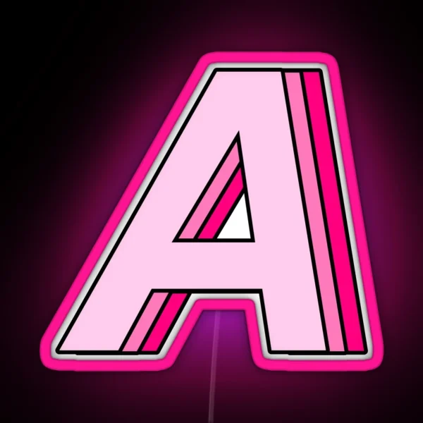 Pink A RGB Neon Sign