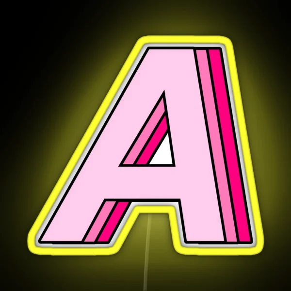 Pink A RGB Neon Sign