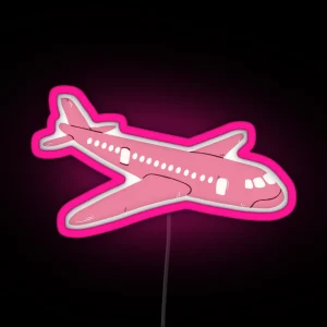 Pink Airplane RGB Neon Sign