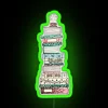 Whimsical pink and blue floral patterned bookshelf neon decorative light sign