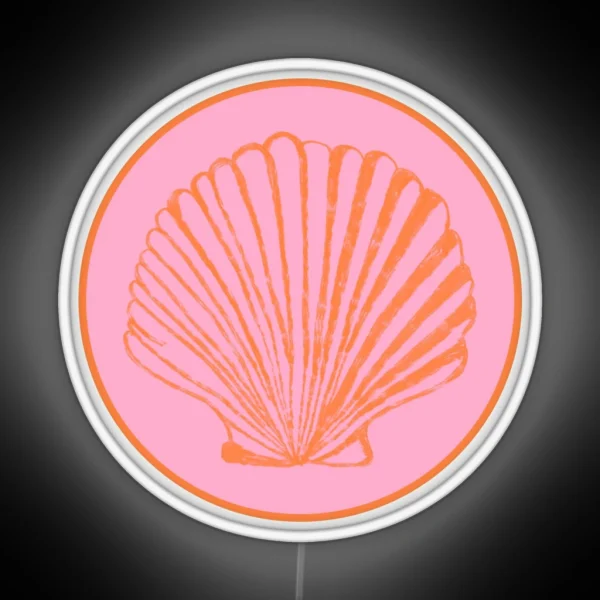 Pink And Orange Seashell RGB Neon Sign
