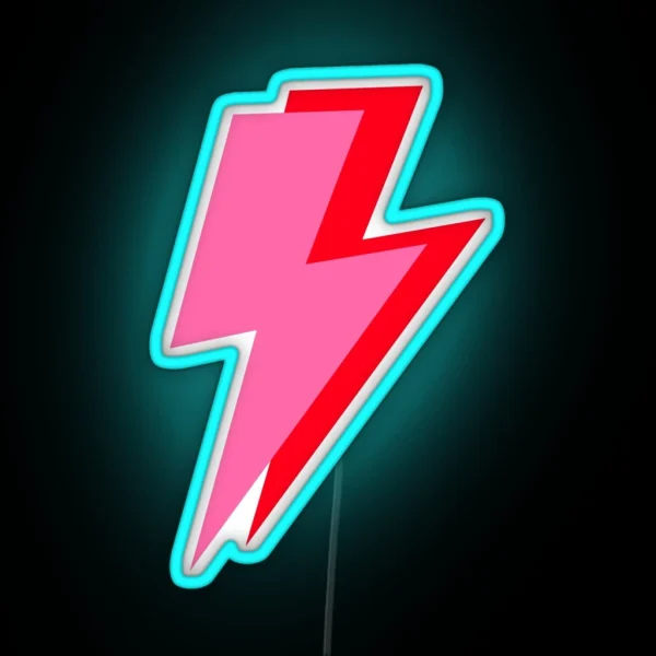 Pink And Red Lightning RGB Neon Sign