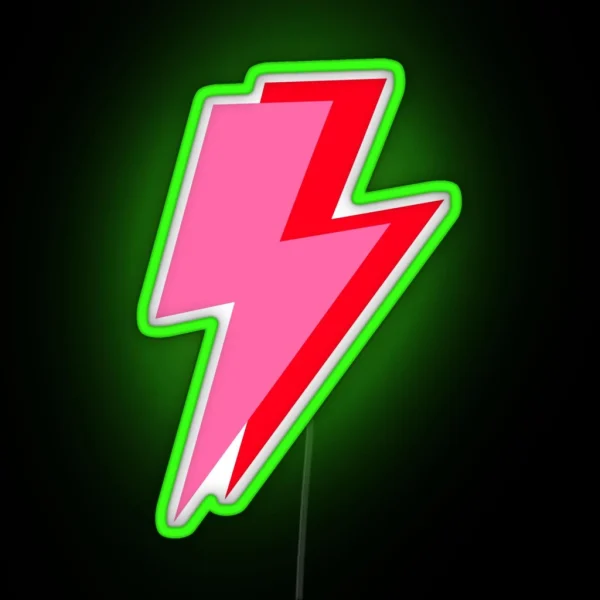 Pink And Red Lightning RGB Neon Sign