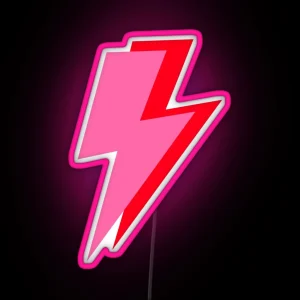 Pink And Red Lightning RGB Neon Sign