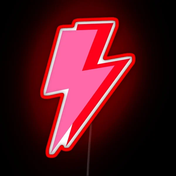 Pink And Red Lightning RGB Neon Sign