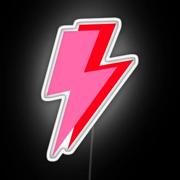 Pink And Red Lightning RGB Neon Sign