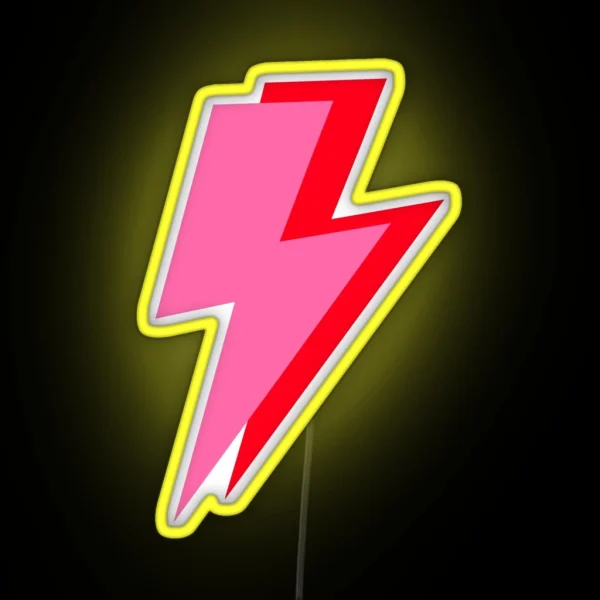 Pink And Red Lightning RGB Neon Sign