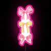 Pink Yellow Preppy Bow Neon Signs in RGB Color Changing