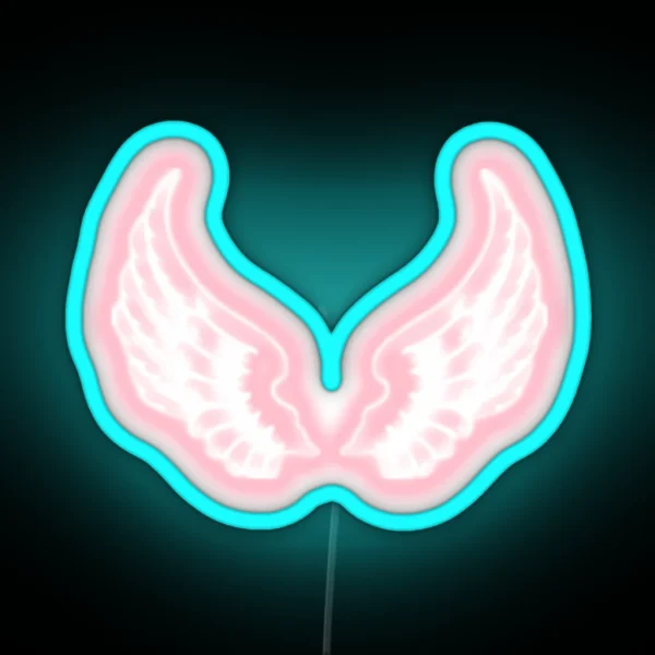 PINK ANGEL GLOW WINGS RGB Neon Sign