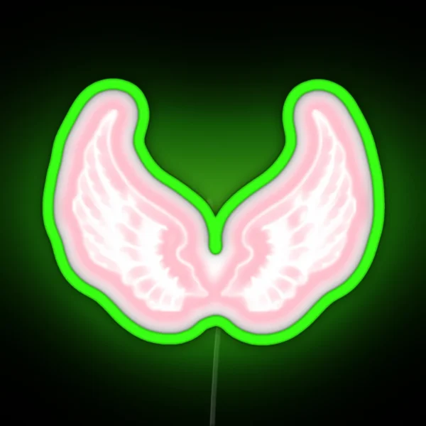 PINK ANGEL GLOW WINGS RGB Neon Sign