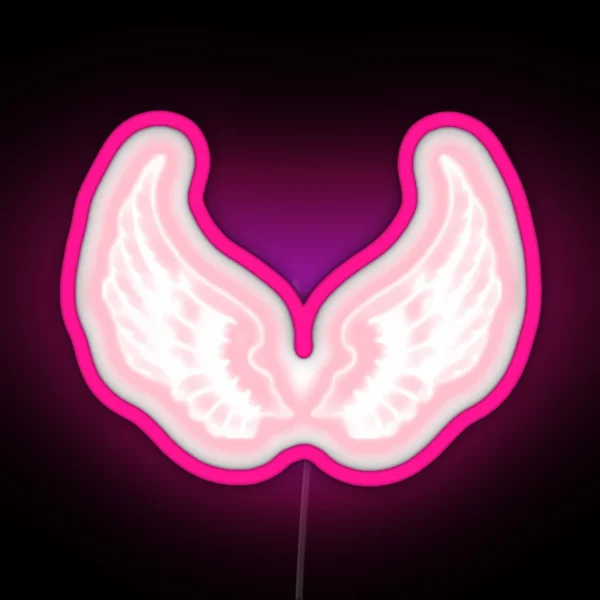 PINK ANGEL GLOW WINGS RGB Neon Sign