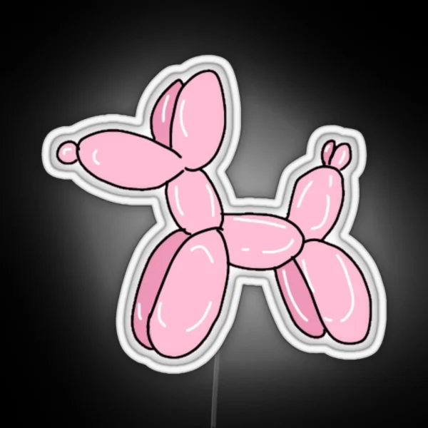 Pink Balloon Animal RGB Neon Sign